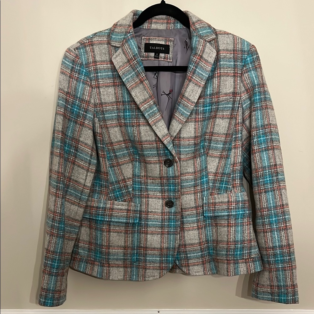 Navy Tailored Blazer with Notch Lapel and Slim Fit